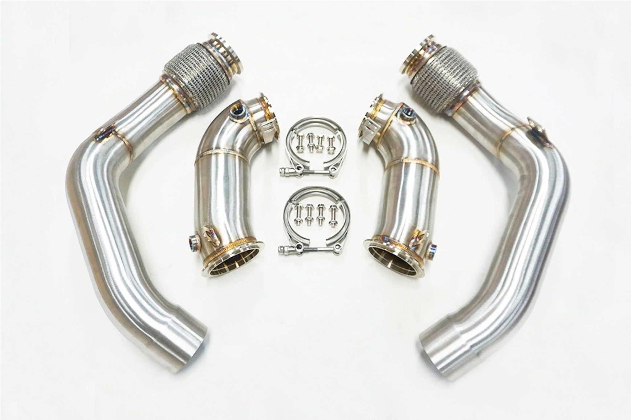 SLN S63 Decat Downpipes - BMW F95 X5M | F96 X6M 2020+ - Evolve Automotive